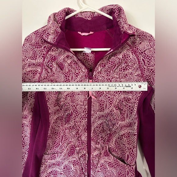 Ivivva Lululemon Pink & Purple Zip Up Sweatshirt Jacket Lined EUC Girls Size 12 - Picture 3 of 8
